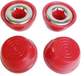 Quadrapoint 313102832814 Hub Cap Compatible With Popular Red Wagon Brand For Steel And Wood Wagons Only 1/2