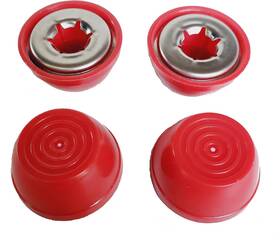 Quadrapoint 7429534085056 Hub Cap Compatible With Popular Red Wagon Brand Plastic And Folding Wagons 7/16 Inch R