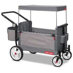 Radio Flyer 042385114552 Odyssey Stroll Ftn Wagon Grey Push With Canopy And Bag 1 Yea