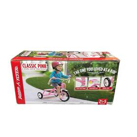 Radio Flyer 042385114927 33p Kids Classic Pink Dual Deck Tricycle With Handlebar Bell New