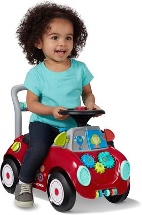 Radio Flyer 313111468400 Busy Buggy Ride On Toy Car With 17 Interactive Activities Sit-to-st