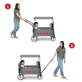 Radio Flyer 3969 Compass Kid And Cargo Stroll A N Wagona Gray Push Pull Folding