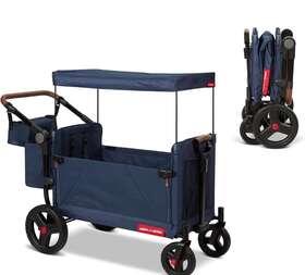 Radio Flyer 3974z Collapsible Trav Ler Stroll N Wagon With Protective Cover Black