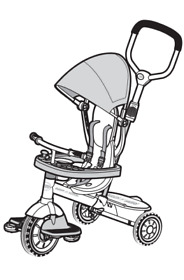 Radio Flyer 4 In 1 Stroll N Trike Replacement Rear Storage Bin