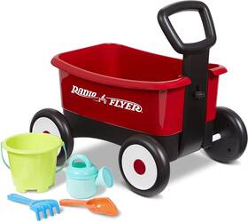 Radio Flyer 609gtz My 1st Wagon With Beach And Garden Tools 2-in-1 Ages 1-4 Re