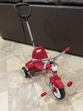 Radio Flyer 744110812770 3-in-1 Stroll Ftn Trike Childs Toy Kids Gift Ride-on Push Tricycle