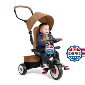 Radio Flyer B0fs8831t6 City 4-in-1 Stroll Ftn Trike Mocha 1-5 Yrs Parent Steer Storage