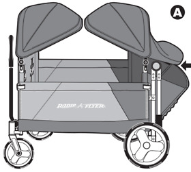 Radio Flyer Discovery Stroll N Wagon With Canopies Folding Wagon Distressed Pkg