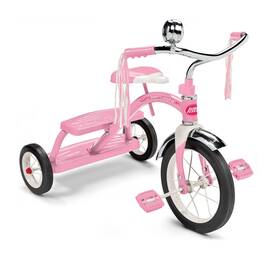 Radio Flyer Inc 711181206753 Classic Pink Dual Deck Tricycle 12 Inch Front Wheel