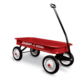 Radio Flyer Original Classic Red Wagon Steel Body Red