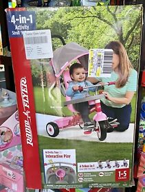 Radio Flyer Pink 4-in-1 Activity Stroll N Trike 11415