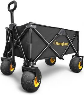 Rangland Bw592 Beach Wagon With Big Wheels For Sand Large Balloon Air Tires Folding Utilit