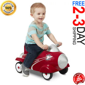 Retro Rocket With Lights And Sounds Ride-on Toy Indoor Outdoor Kids Toddlers New