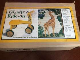 Ride A Long Pl103 New Giraffe Wooden Ride-on From Museum Of Fine Arts Boston Age 1-4 Nib