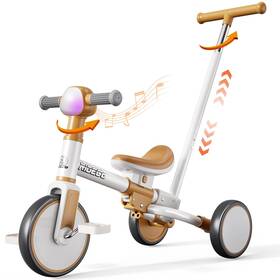 Ridego B5365 5-in-1 Tricycle For Toddlers 1-3 Year Olds Balance Bike And Push With Par