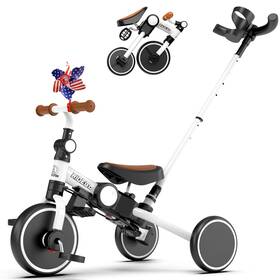 Ridego Es76 Toddler Tricycle With Push Handle For 3-5 Years Old Boys And Girls 5 In 1 Fol