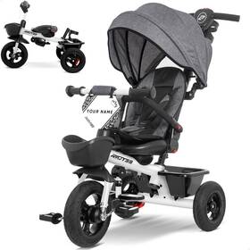 Ridyee 850063575348 7-in-1 All-terrain Tricycle For Toddlers 18 Months To 5 Years Rubber Tires