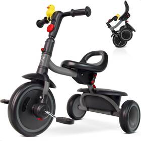Ridyee Rdt02-grey Toddler Tricycle For 18 Months To 5 Years Foldable Tricycles 3-5 Year Ol