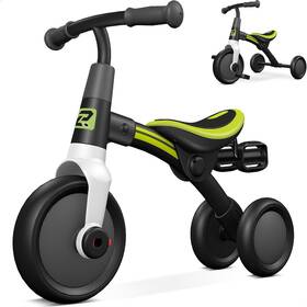 Ridyee Rdt06-green 2-in-1 Kids Balance Bike And Tricycle For 18 Months To 3 Years Easy Assembly