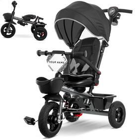 Ridyee Rdt11-grey 7-in-1 Tricycle For 18 Months To 5 Years Rotatable Seat Toddlers 1.5-3