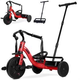 Rdt13-red Ridyee 2in1 Tricycle For Toddlers Ages 1.5 3 Trike With Extended Push Handle Rdt13-red Ridyee 2in1 Tricycle For Toddlers Ages 1.5 3 Trike With Extended Push Handle