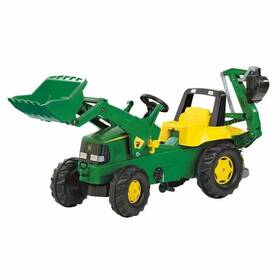 Rolly Toys Rt811076 Junior John Deere Premium Tractor With Loader And Excavator -