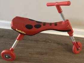 Scuttlebug 81213503 Beetle Kidsft Foldable Tricycle - Red/black Euc