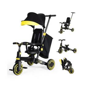 Simplgirl Bbwq829 Foldable Baby Tricycle 8-in-1 Kids With Adjustable Push Handle Rem