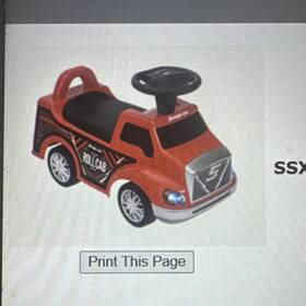 Snap-on Ssx25p142 Snap-on Kids Ride-on Car Rock Ftn Roll Cab Express Red