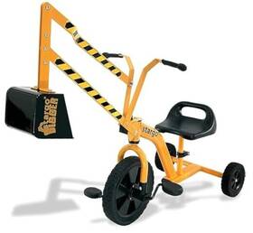 Stargo Cc-1022-eu Kids Excavator Sand Digger Tricycle With Pedals Handlebar
