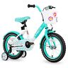 Starry 14 16 18 Inch Kids 14 Inch With Training Wheels And Handbrake Mint Green
