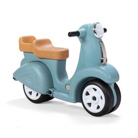 Step2 430499 Ride Along Scooter Aqua On Toy With Vintage-style Design Foot-to-flo