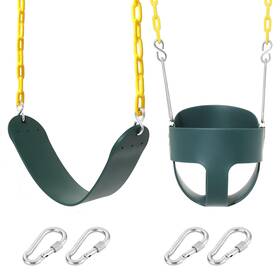 Take Me Away 735626099816 Heavy Duty Toddler High Back Full Bucket Swing Seat - Set Accessories