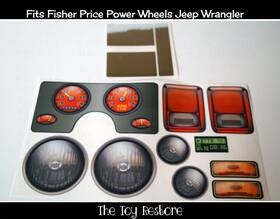 The Toy Restore 1ca0506b-c131-4 Replacement Stickers Fits Power Wheels Jeep Wrangler / Rubicon