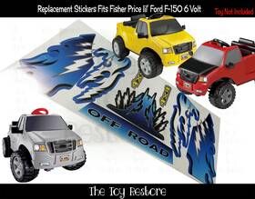 1db38e12-8989-4 The Toy Restore Replacement Decals Fits Fisher Price Powerwheels Lil Ford F150 Truc