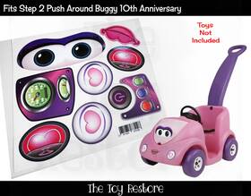 The Toy Restore 2bd24ebb-d972-4 Replacement Stickers Fits Step2 Push Around Buggy 10th Ann. Car Girl
