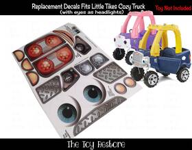 The Toy Restore 5c97dd46-a902-4 Replacement Stickers Fits Little Tikes 2017 Cozy Truck W Blue Eyes