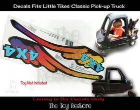 The Toy Restore 671635874146 Replacement Decals Fits Little Tikes Classic Pick Up Truck Door Set