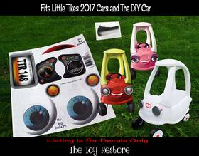 The Toy Restore 671635879943 Replacement Sticker Fits Little Tikes 2017 Cozy Coupe Car Blue Eyes