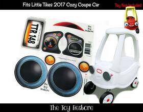 The Toy Restore 671635880017 Replacement Sticker Fits Little Tikes 2017 Cozy Coupe Car Blue Sparkle Eyes