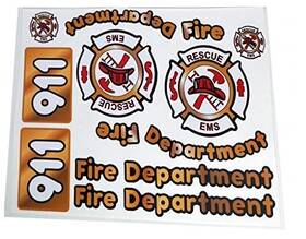 The Toy Restore 671635880161 Replacement Decals Fire Firetruck To Fit Diy Little Tikes Step2