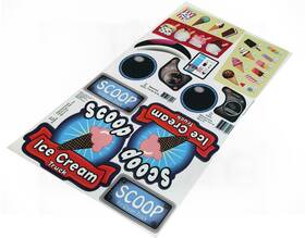 The Toy Restore 671635882943 Replacement Stickers Fits Little Tikes Ice Cream Cozy Truck