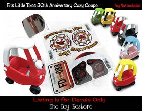 6986cf6c-9765-4 The Toy Restore Firetruck Replacement Sticker Fits Little Tikes 30th Cozy Coupe Fire