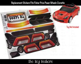 The Toy Restore 7b12b03b-5d5c-4 Replacement Stickers Fits Fisher Price Power Wheels Corvette Older