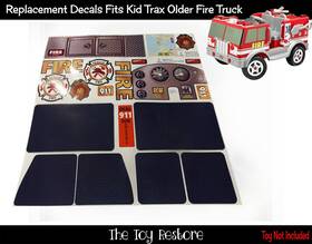 The Toy Restore 890d55d5-a8b9-4 Replacement Stickers Fits Kid Trax Fire Truck Older Model