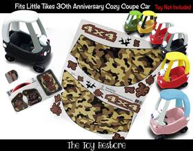 The Toy Restore A35311aa-f781-4 Camo Off Road Car Replacement Stickers Fits Little Tikes 30th Cozy Coupe 4x4