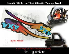 The Toy Restore B8d40c9a-768c-4 Replacement Stickers Fits Little Tikes Classic Pick-up Truck Ride-o