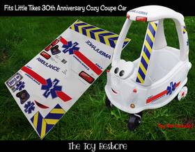 C42d6f97-f26a-4 The Toy Restore Replacement Stickers Ambulance Fits Little Tikes 30th Cozy Coupe Ca