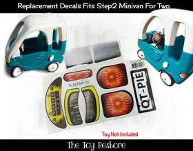 The Toy Restore D8f8b478-a7a6-4 Replacement Stickers Fits Step2 Minivan Van For Two 4 2 Ride-on Gre