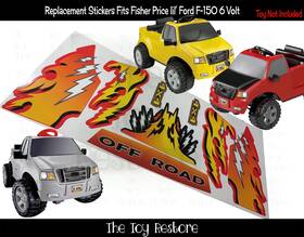 Dafb75be-d858-4 The Toy Restore Replacement Decals Fits Fisher Price Powerwheels Lil Ford F150 Truc